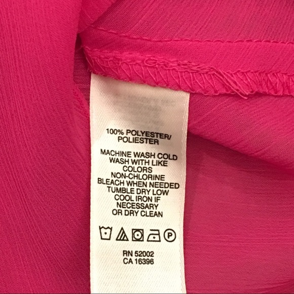 DKNY Jeans | NWT pink chiffon layered tank top M - Picture 5 of 6